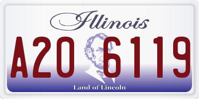 IL license plate A206119