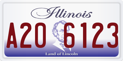 IL license plate A206123
