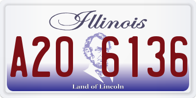 IL license plate A206136