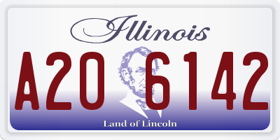 IL license plate A206142