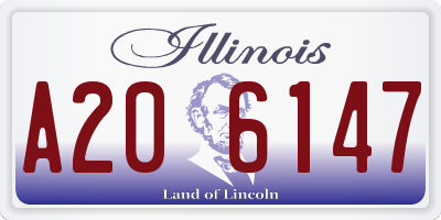 IL license plate A206147