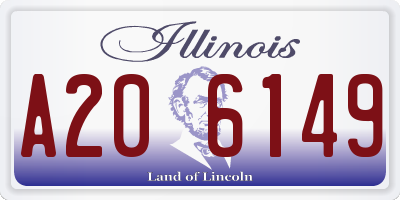 IL license plate A206149