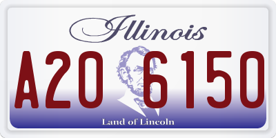 IL license plate A206150