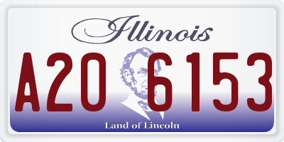 IL license plate A206153