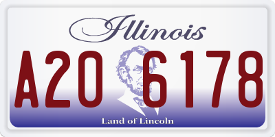 IL license plate A206178