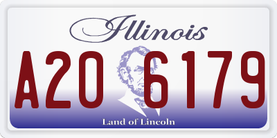 IL license plate A206179