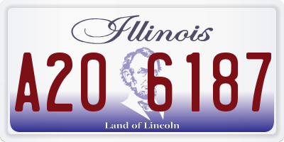 IL license plate A206187