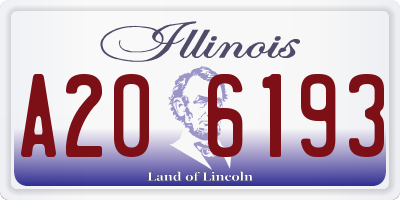 IL license plate A206193