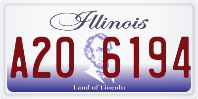 IL license plate A206194