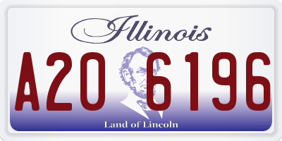 IL license plate A206196