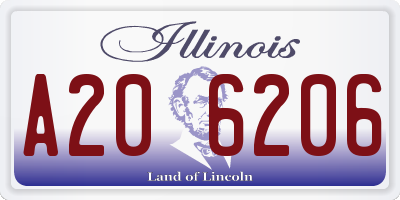 IL license plate A206206