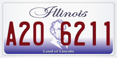 IL license plate A206211