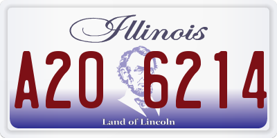 IL license plate A206214