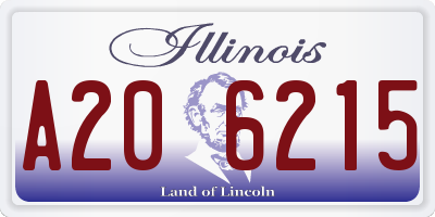 IL license plate A206215