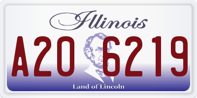 IL license plate A206219