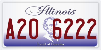 IL license plate A206222