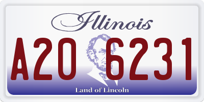 IL license plate A206231
