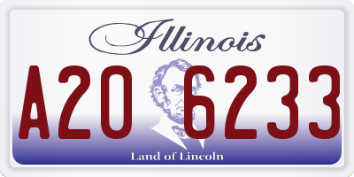 IL license plate A206233