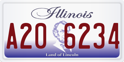 IL license plate A206234