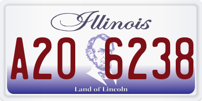 IL license plate A206238