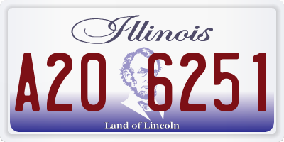IL license plate A206251