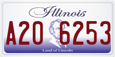 IL license plate A206253