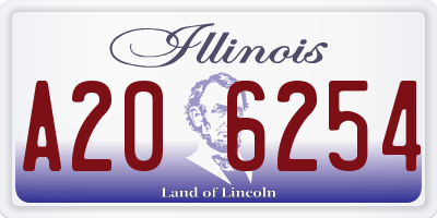 IL license plate A206254