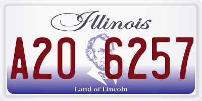 IL license plate A206257