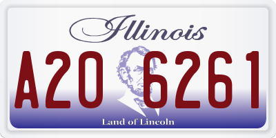 IL license plate A206261