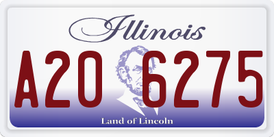 IL license plate A206275