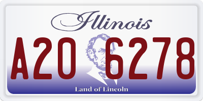IL license plate A206278