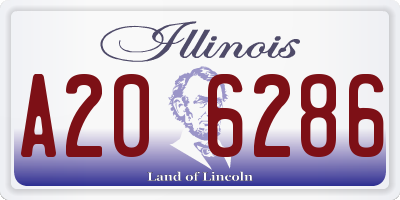 IL license plate A206286