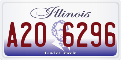 IL license plate A206296