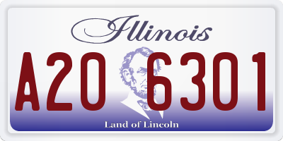 IL license plate A206301
