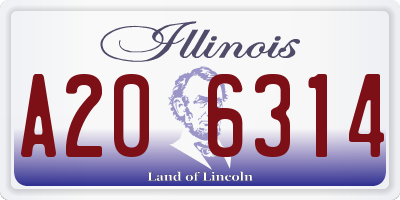 IL license plate A206314