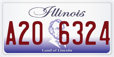 IL license plate A206324