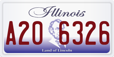IL license plate A206326