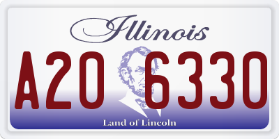 IL license plate A206330