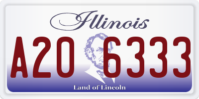 IL license plate A206333