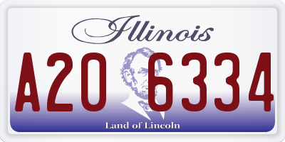 IL license plate A206334