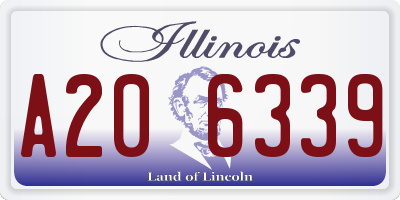 IL license plate A206339
