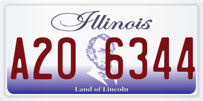 IL license plate A206344