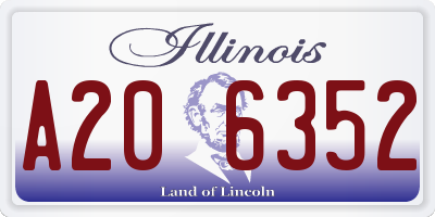 IL license plate A206352