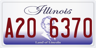 IL license plate A206370