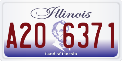 IL license plate A206371