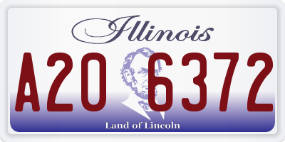 IL license plate A206372