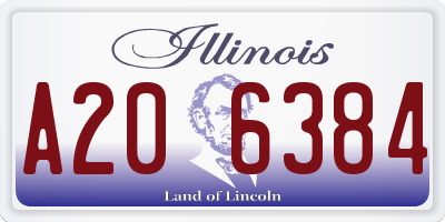 IL license plate A206384