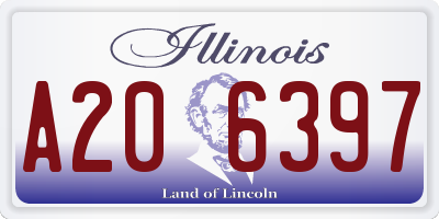 IL license plate A206397