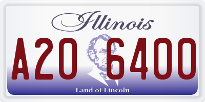 IL license plate A206400