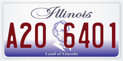 IL license plate A206401